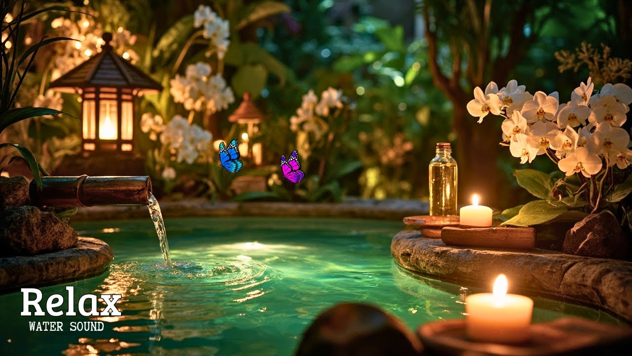 Deep Meditation Spa Music 🌿 Calm Piano & Water Sounds for Anxiety Relief and Inner Balance