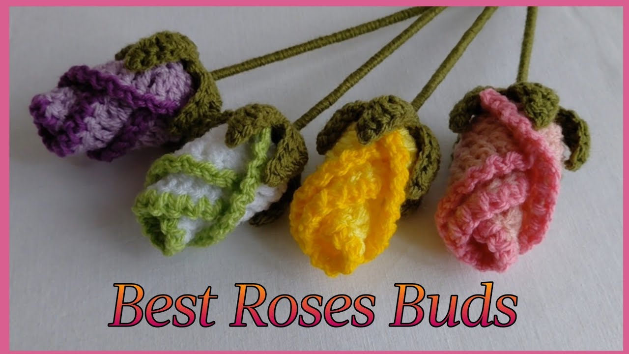 Crochet Roses Bud ~ other way of making roses ~ So Beautiful 😍