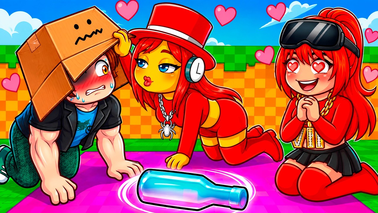 No Face Boy SPIN THE BOTTLE in a DATING SERVER (Steal an Egg)