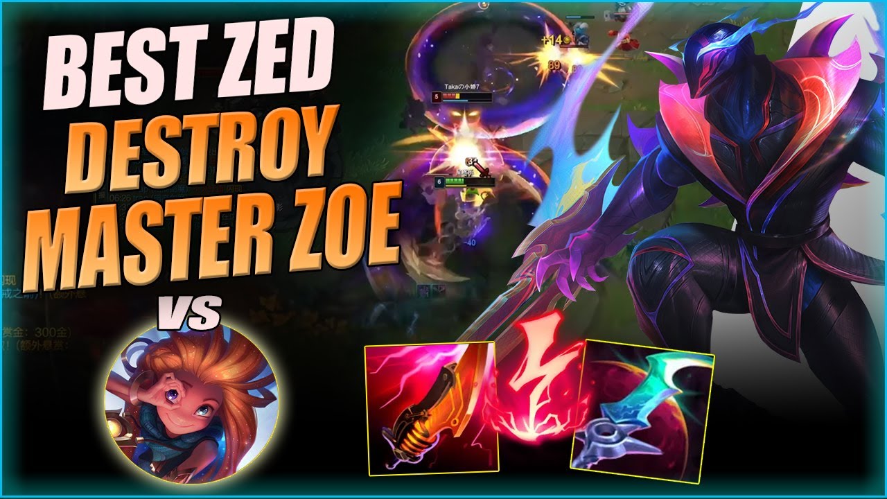 FANREN ZED - HOW TO DESTROY MASTER ZOE | ZED MID VS ZOE