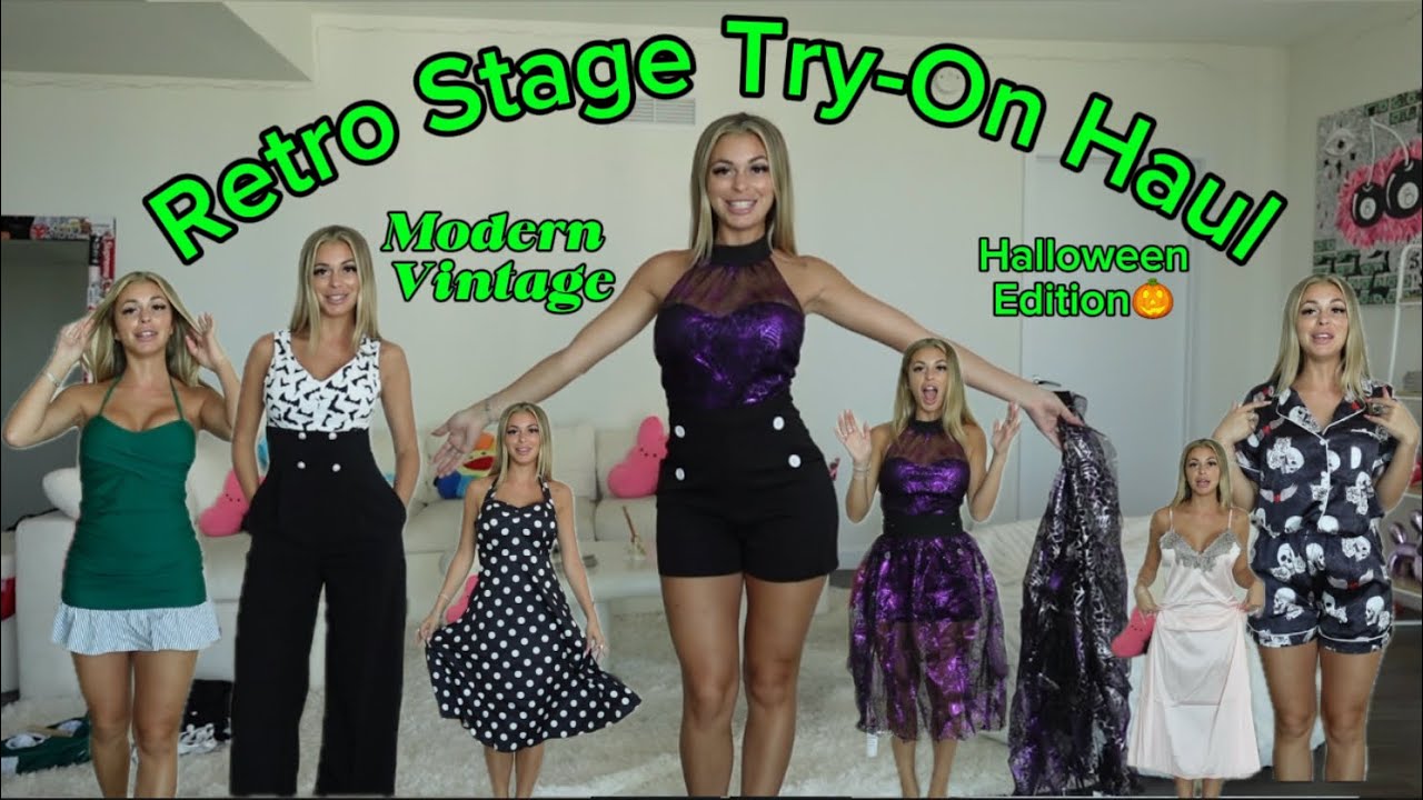 Retro Stage Try-On Haul ✨👻 Modern Vintage Halloween Looks (Wearable Everyday!)