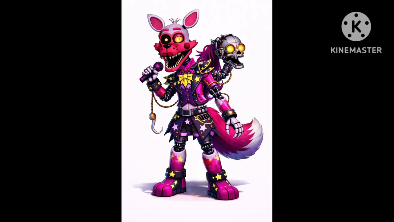 Fnaf Rockstar Mangle diseño en el juego ( IA )