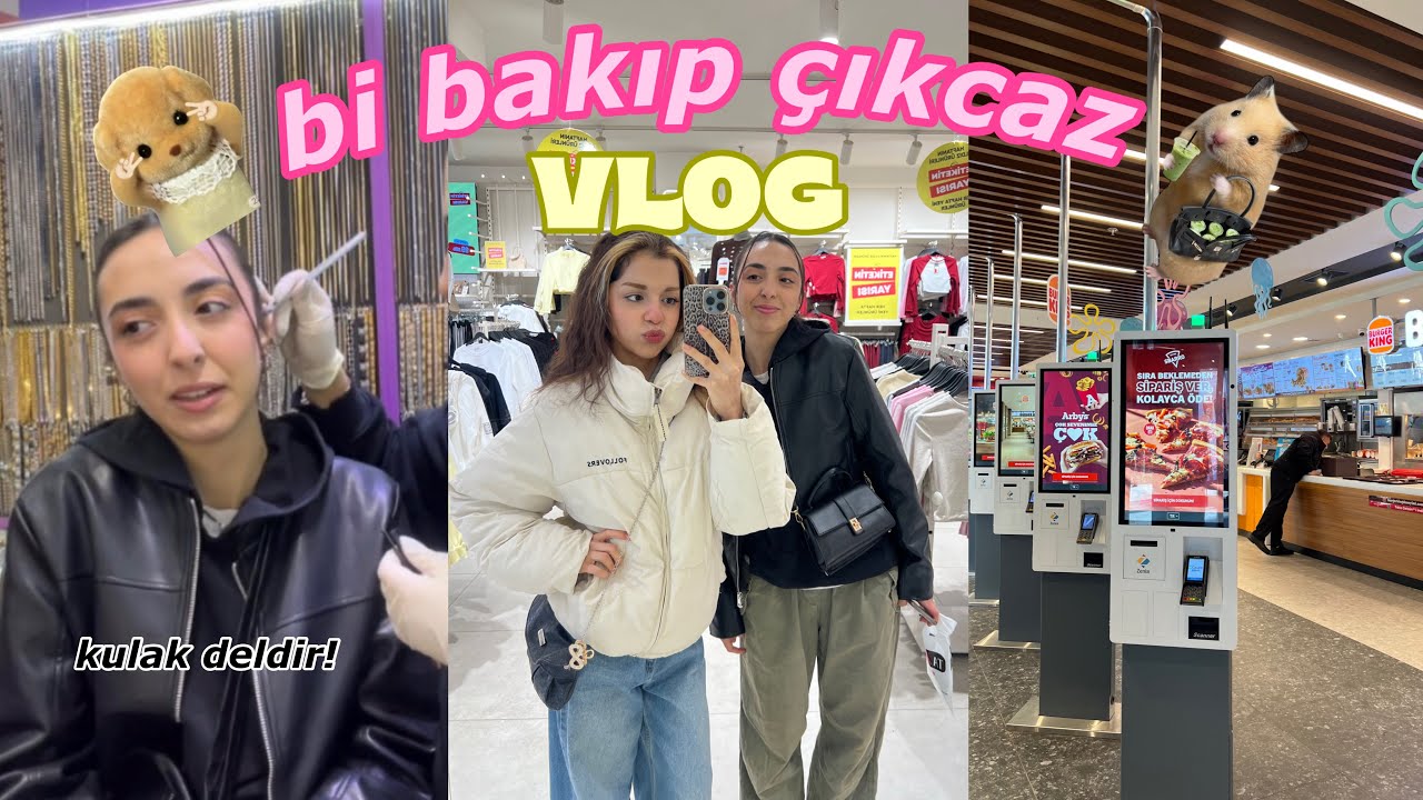 Bi bakıp çıkcaz! Vlog 🎀(kulak deldirmelii✨)