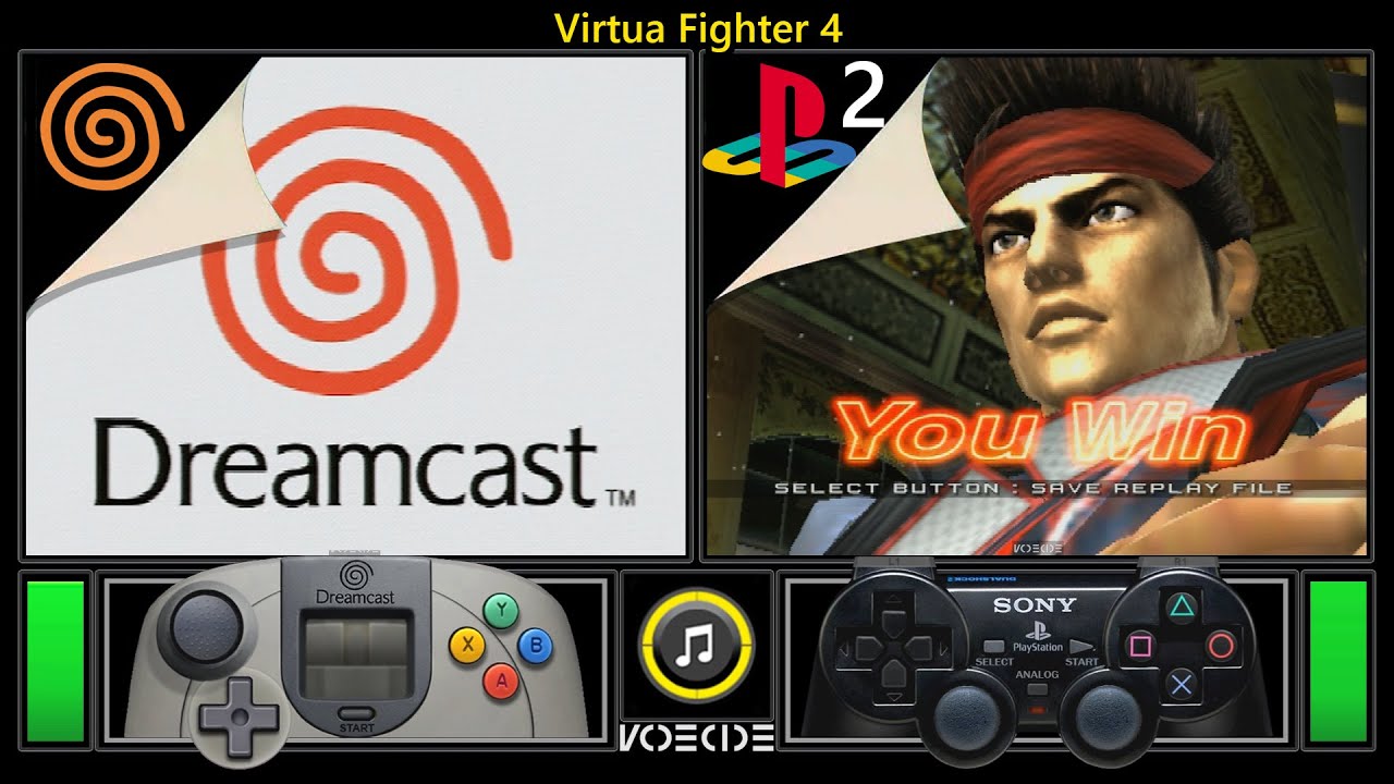 [Tech Demo] Virtua Fighter 4 (Dreamcast vs PlayStation 2) Real Hardware Comparison