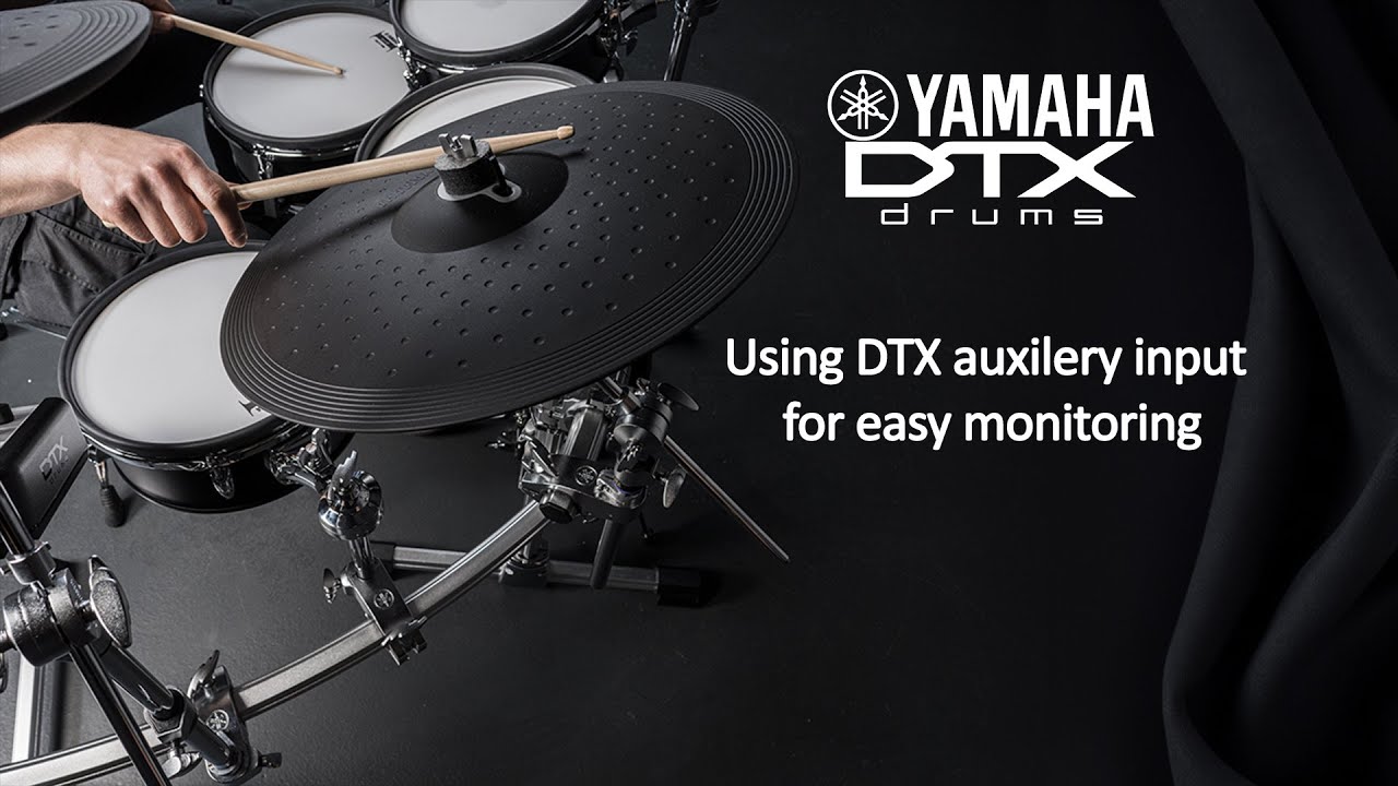 How do I monitor real cymbals through the Yamaha DTX?