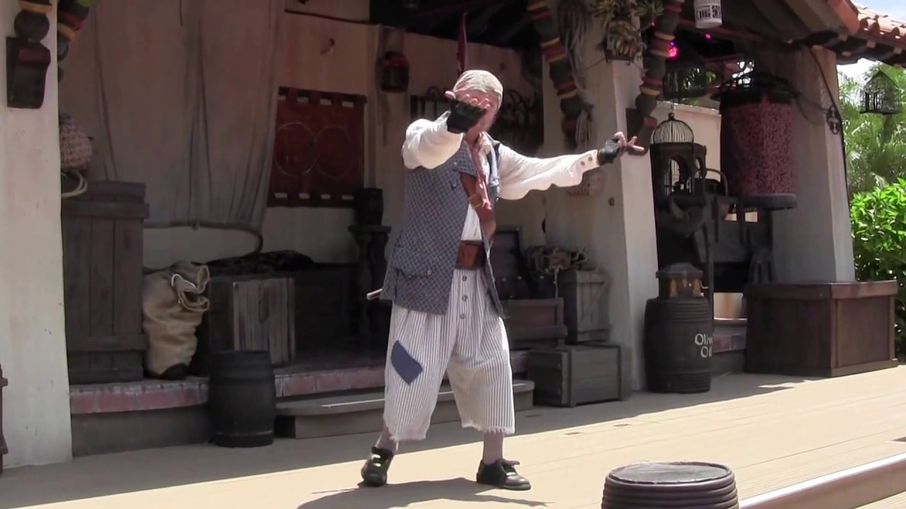 Captain Jack Sparrow's Pirate Tutorial in the Magic Kingdom, Disney World.