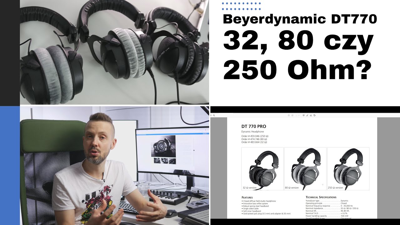 Słuchawki Beyerdynamic DT770 Pro - 32, 80 czy 250 Ohm?
