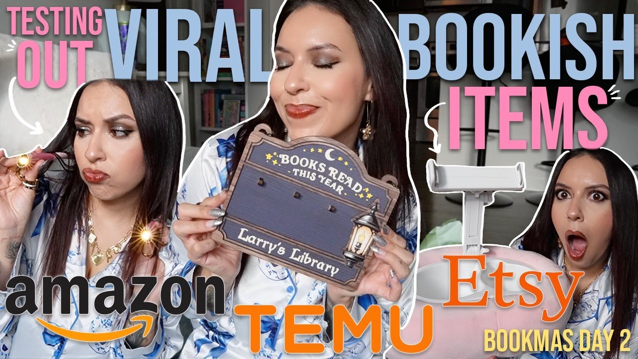 Тестирование вирусных книжных товаров из разных мест 📖🛍️💰 Amazon, Temu или Etsy? | Bookmas, день 2