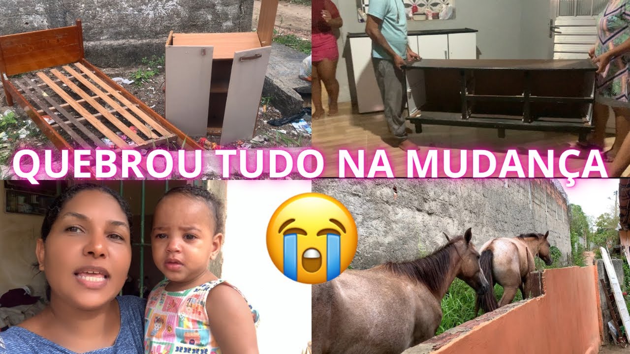 INFELIZMENTE QUEBROU TUDO NA MUDANÇA 😭 Ficamos sem móveis na casa nova