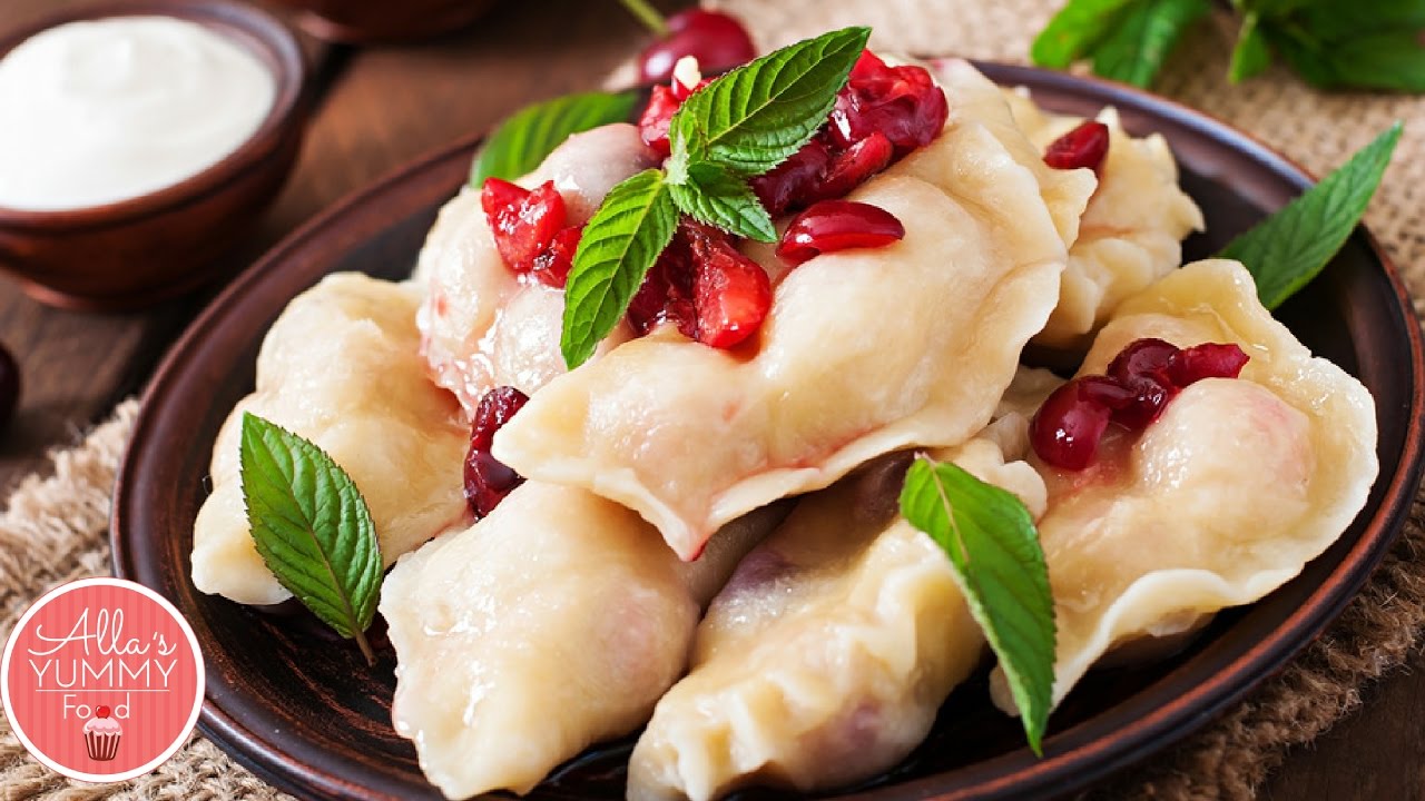 Pierogi with Cherries Recipe (Vareniki) | Вареники с вишней