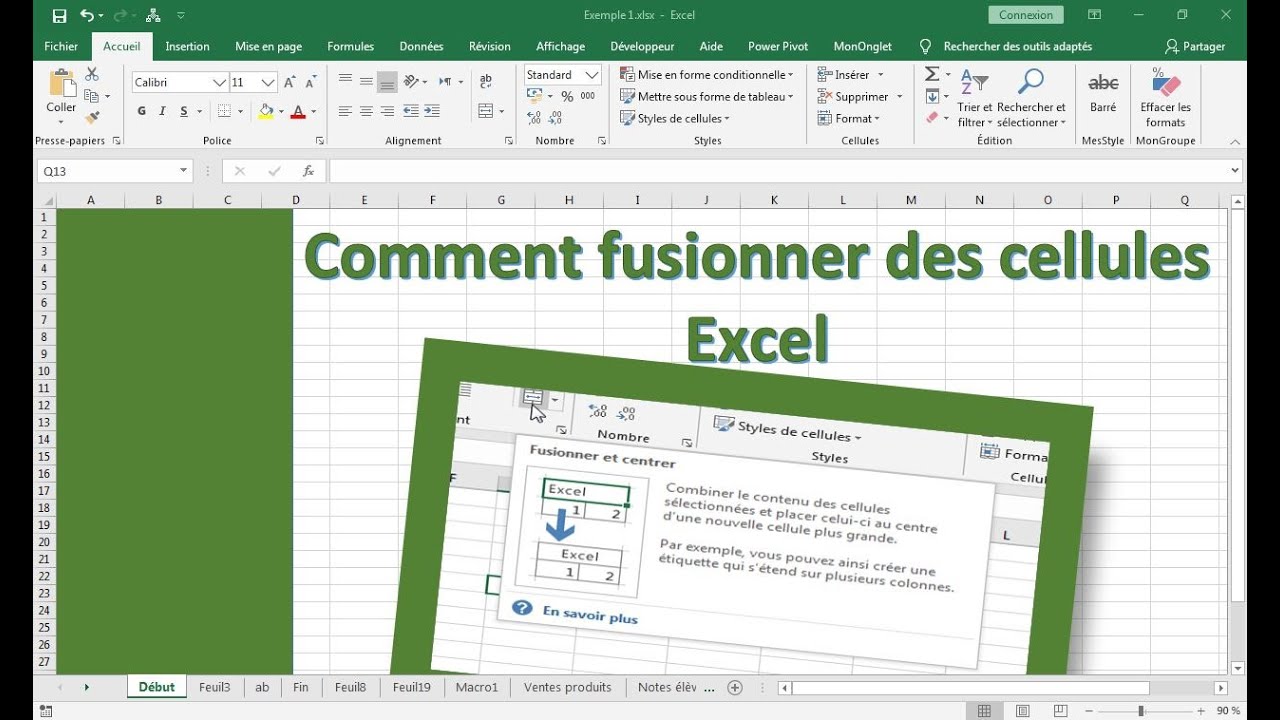 Comment Fusionner Des Cellules Excel ?
