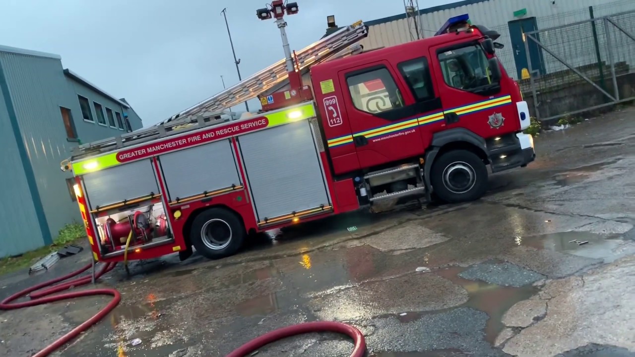 *On Scene Footage* Warehouse Fire - Greater Manchester Fire And Rescue Service