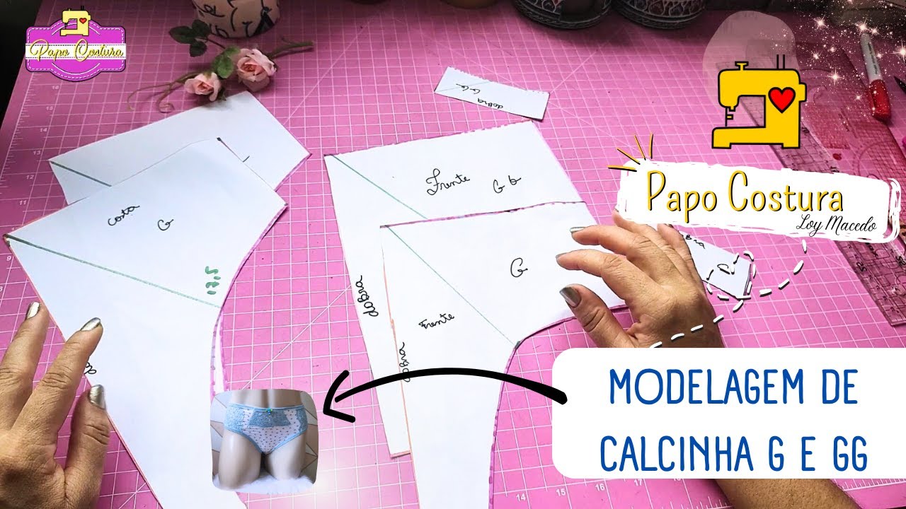 Aprenda como fazer o molde de calcinha cos alto G e GG