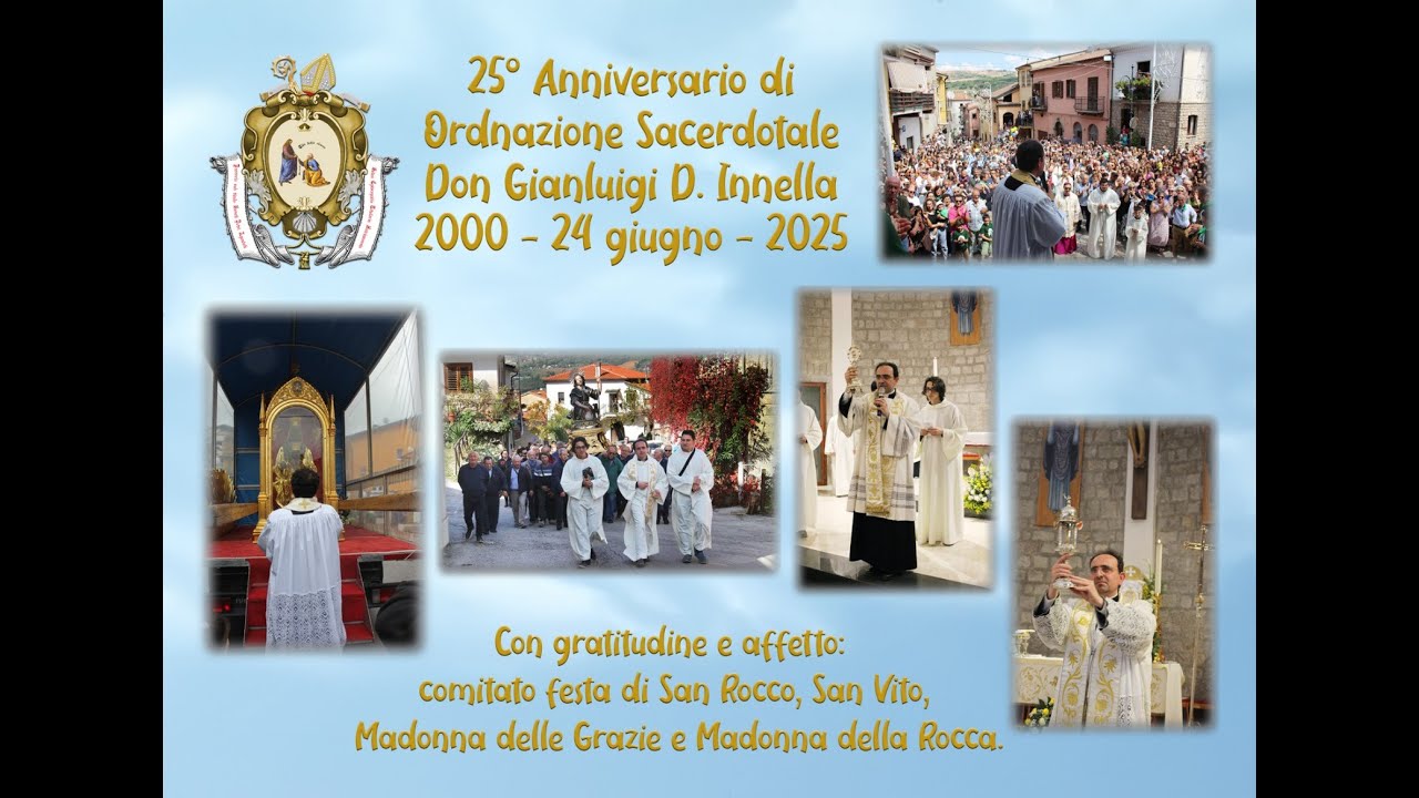 25°ANNIVERSARIO DI ORDINAZIONE SACERDOTALE  DON GIANLUIGI D.      INNELLA 2000-24 GIUGNIO-2025