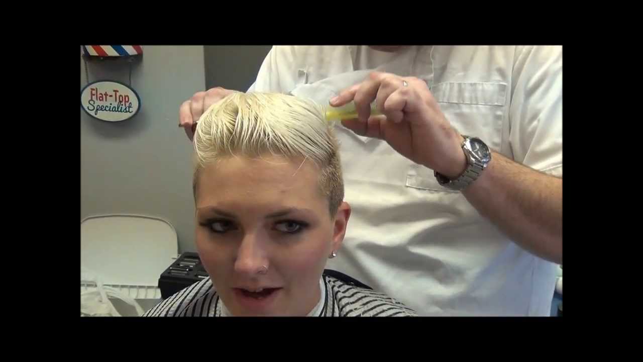 Miley Cyrus Inspired Womans Disconnected Haircut, Barber Style