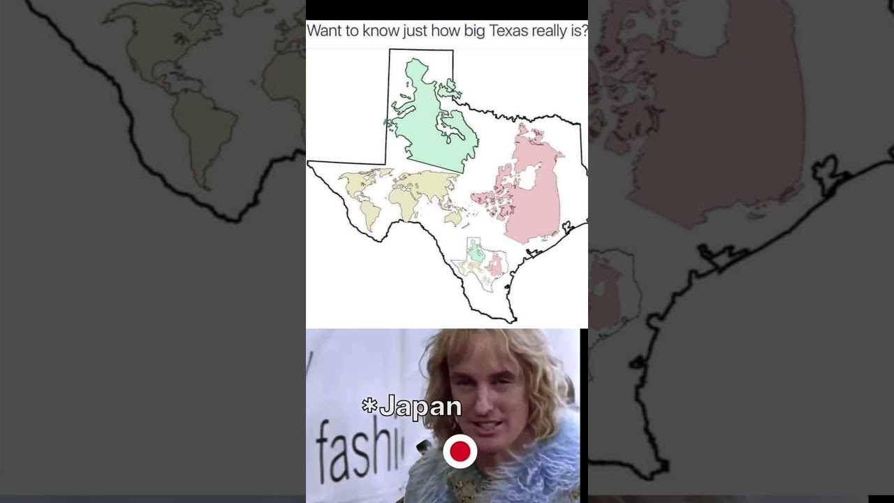 Want to know just how big Texas really is?#shorts​ #map​ #geography​