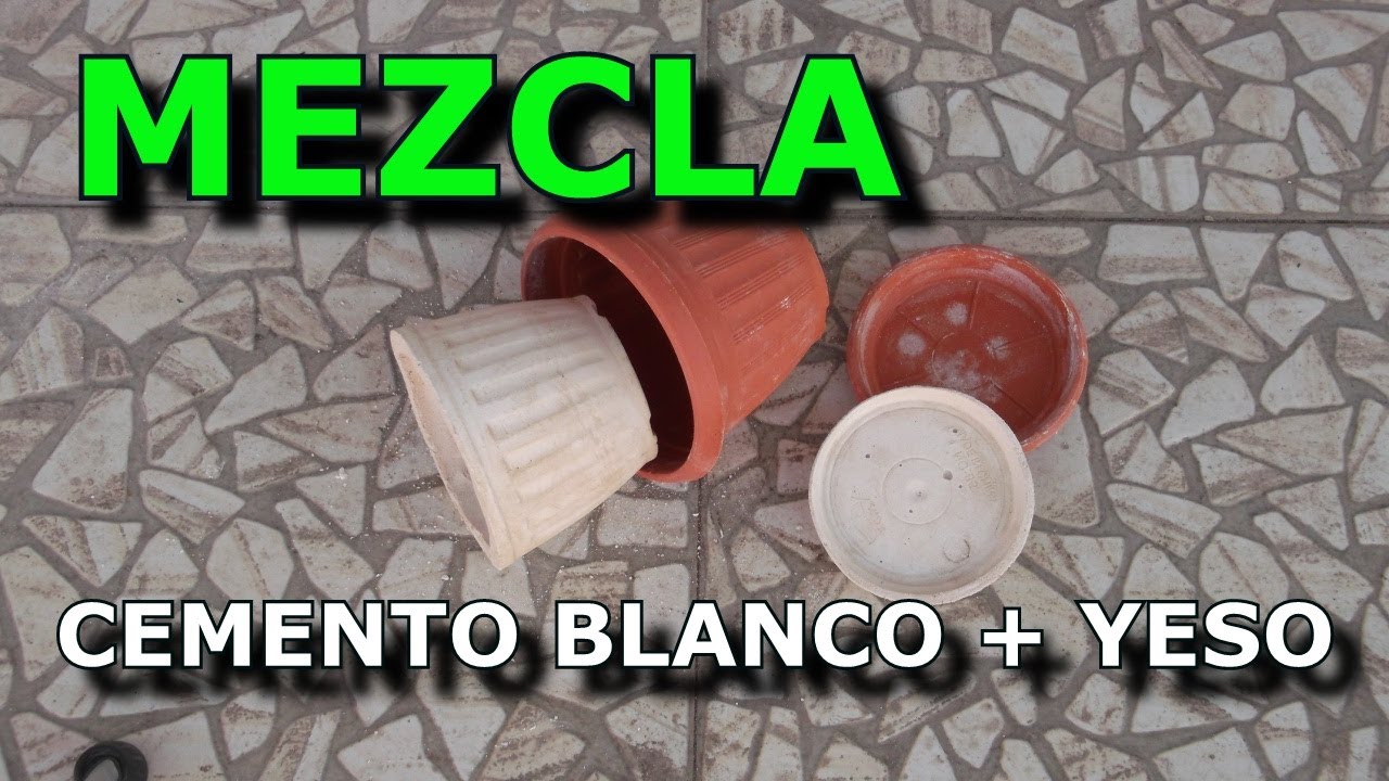 MEZCLA CEMENTO BLANCO + YESO + AGUA