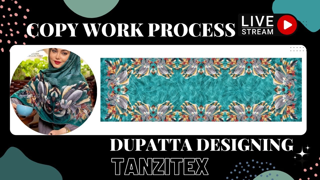 DUPATTA DESIGNING PROCESS IN PHOTOSHOP FOR TEXTILE 