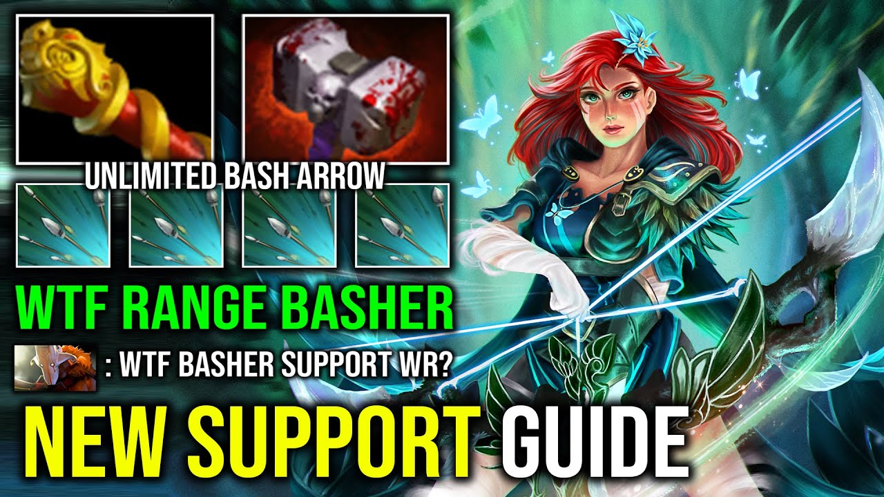 How to Play Hard Support Pos 5 Windranger with Range Basher Unlimited Bash Raining Arrow Dota 2
