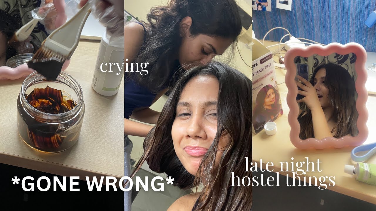 she ruined my hair | hostel life #collegevlog