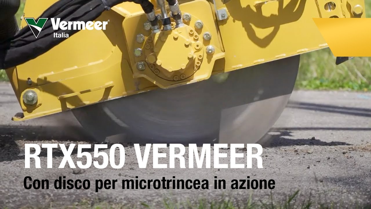 RTX550 Vermeer con disco per microtrincea in azione - Vermeer Italia