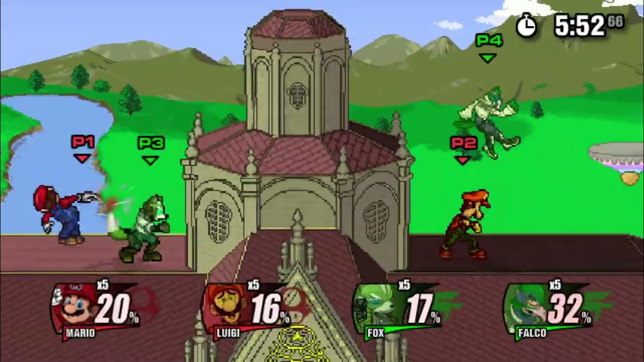 -SSF2- TEAM Mario vs TEAM Falco (Meu último vídeo em 2025)