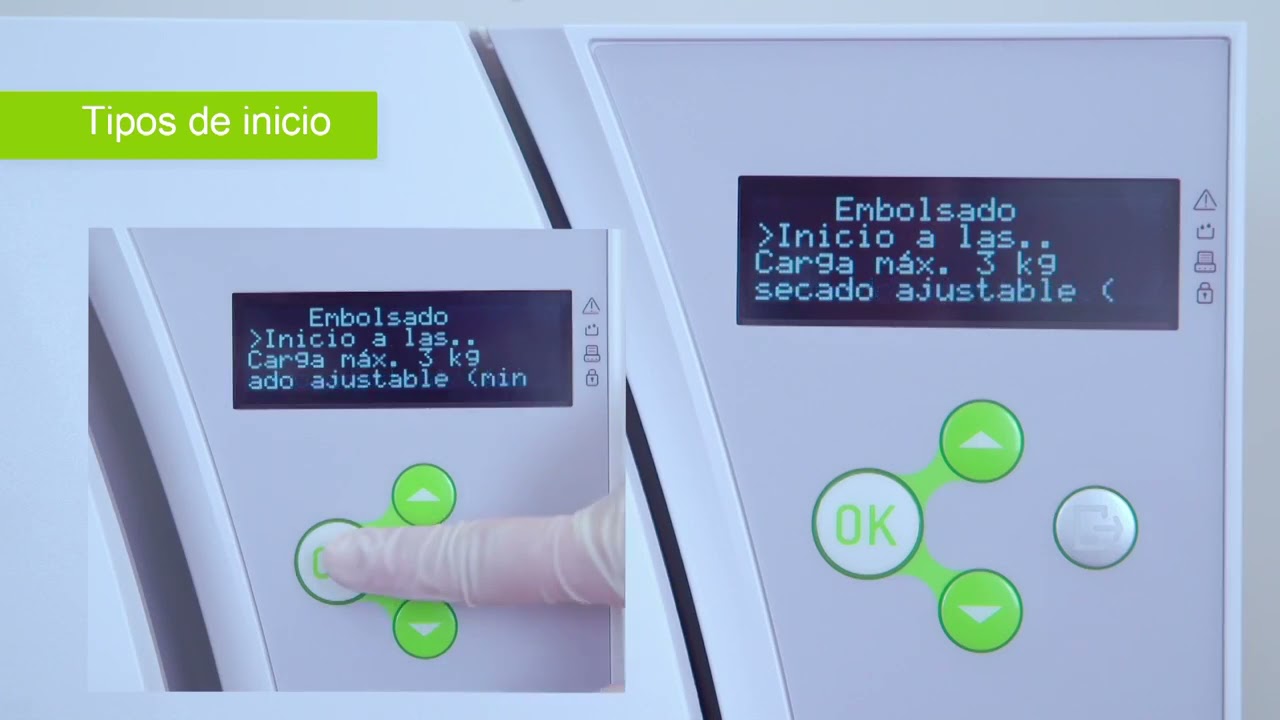 W&H MS Sterilizer – Preparation of the load and start of cycle spanish