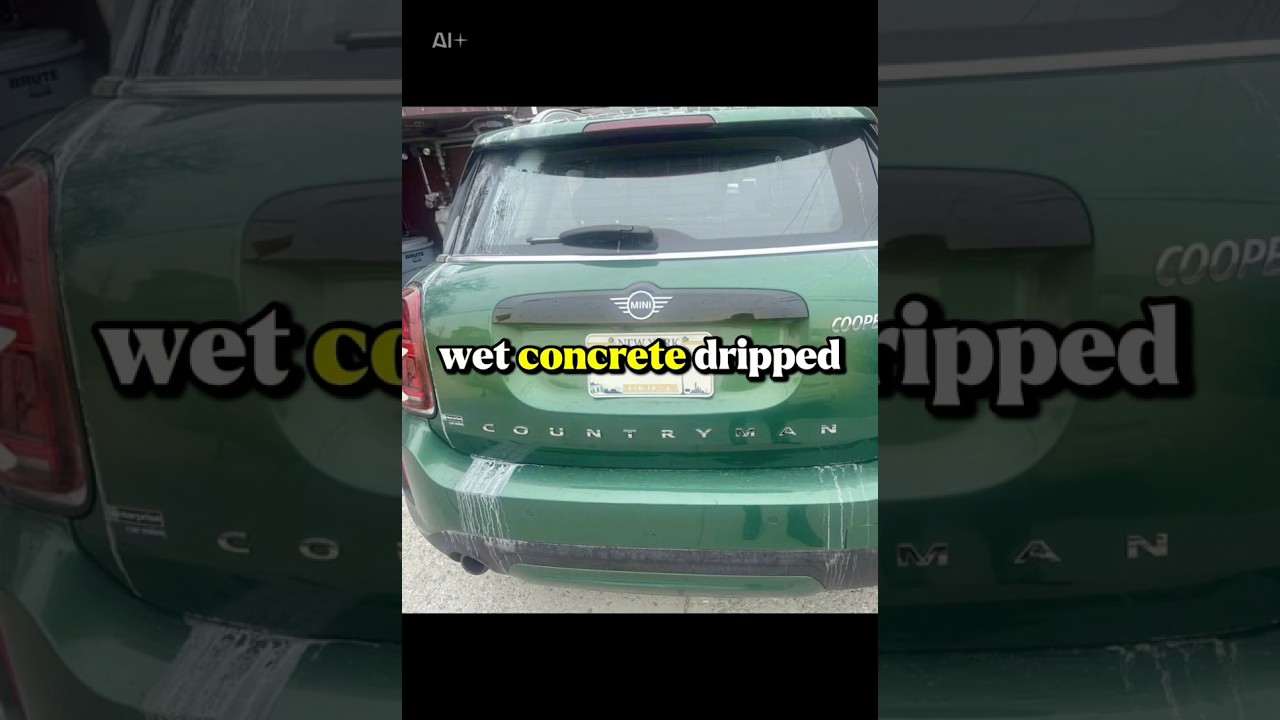 Concrete Remover on Car.