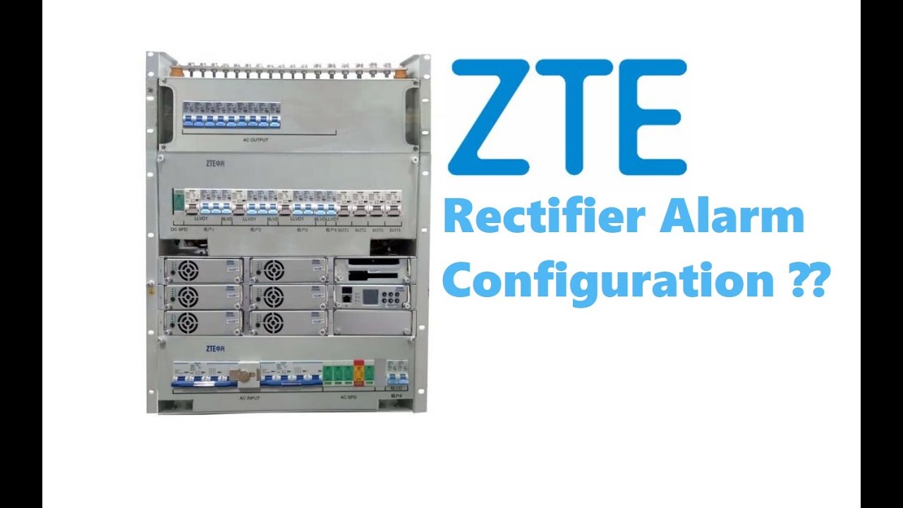 Alarm Configuration | ZTE Rectifier ZXDU68 | ZXDU98 | W001 | W601 | W301 | Telecom Field Operations