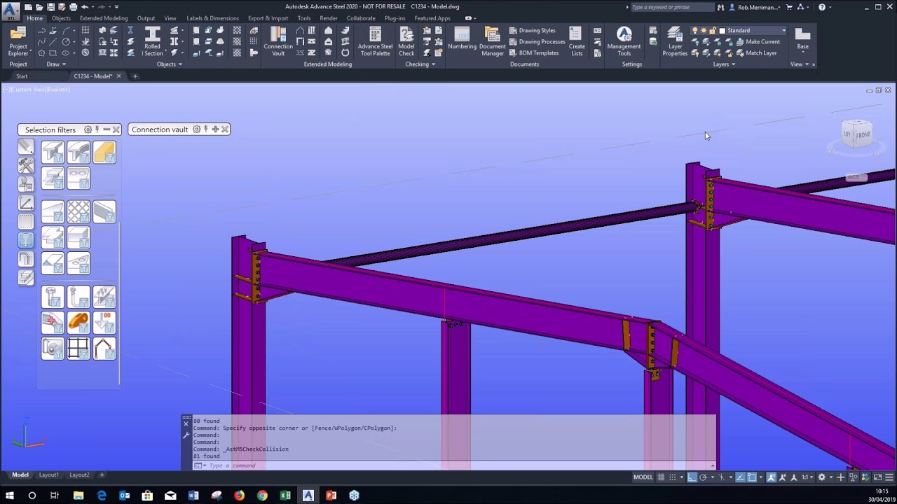 Checking Your Advance Steel Model to Eliminate Drawing Errors