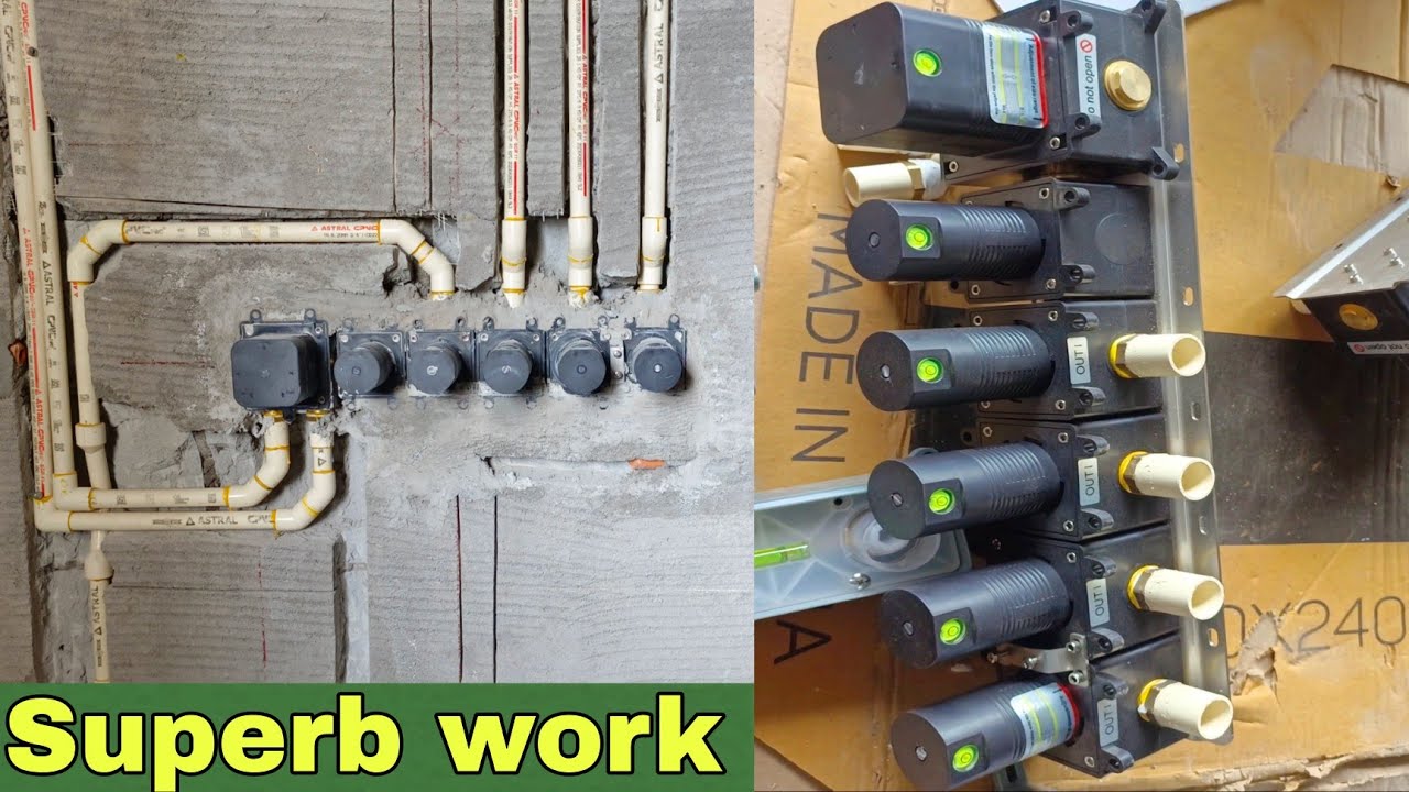 Plumbing work for 4way thermostat diverter installation with details