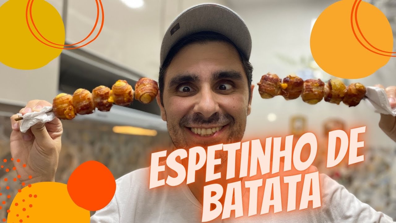 PROVANDO ESPETINHO DE MEDALHÃO DE BATATA RECHEADO