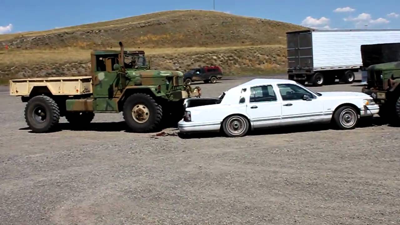 M35A2 Duece with a Bobbed Deuce and a Half tag team and crush car!