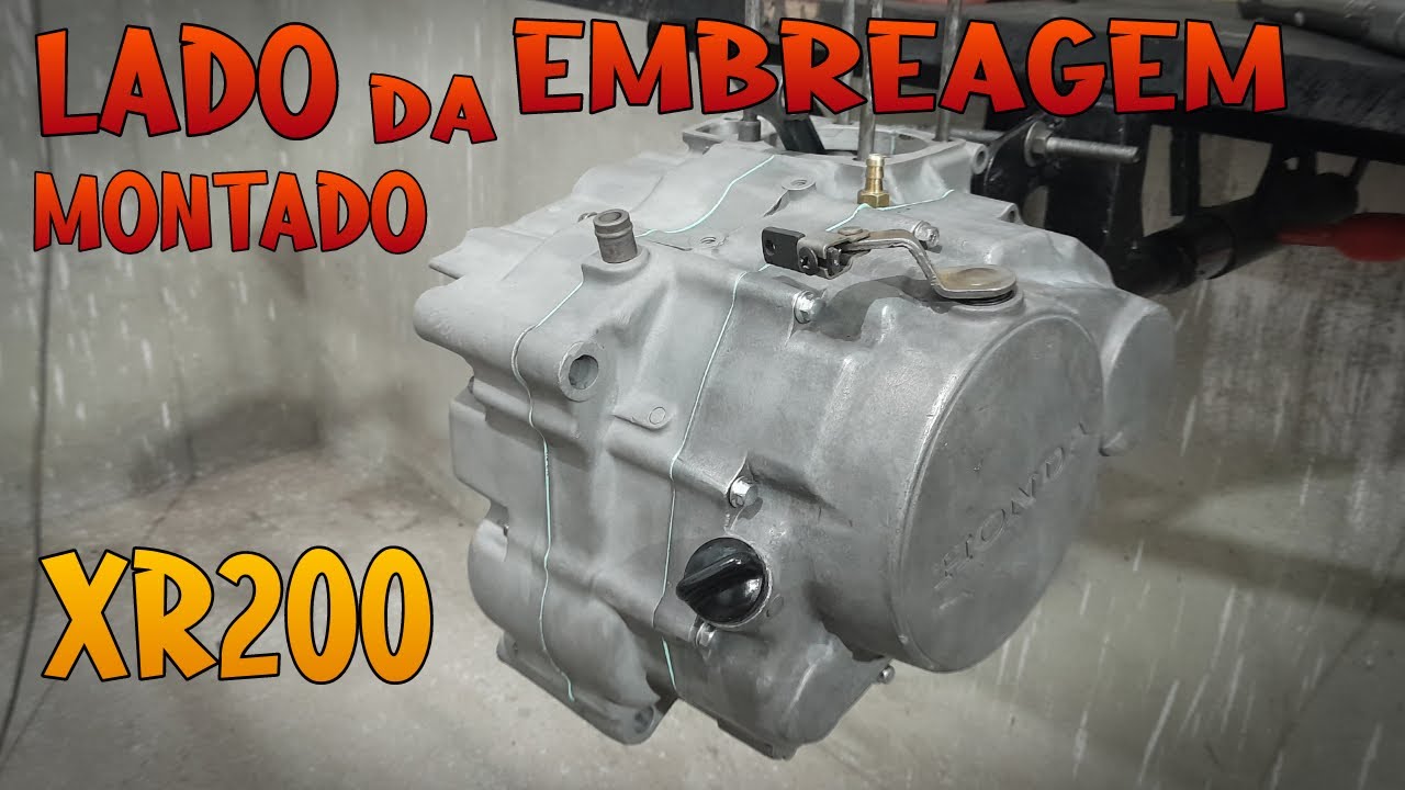 XR 200 COM ROUPA DA CRF 230 #34 - MONTANDO MOTOR DA XR200 ( parte 2 )