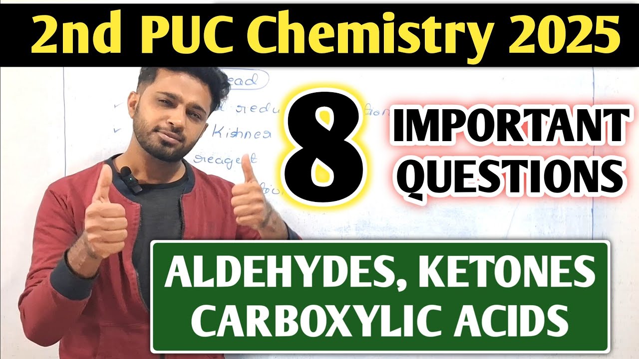 Aldehydes Ketones and Carboxylic Acids Important Questions | 2nd PUC Chemistry Exam 2025