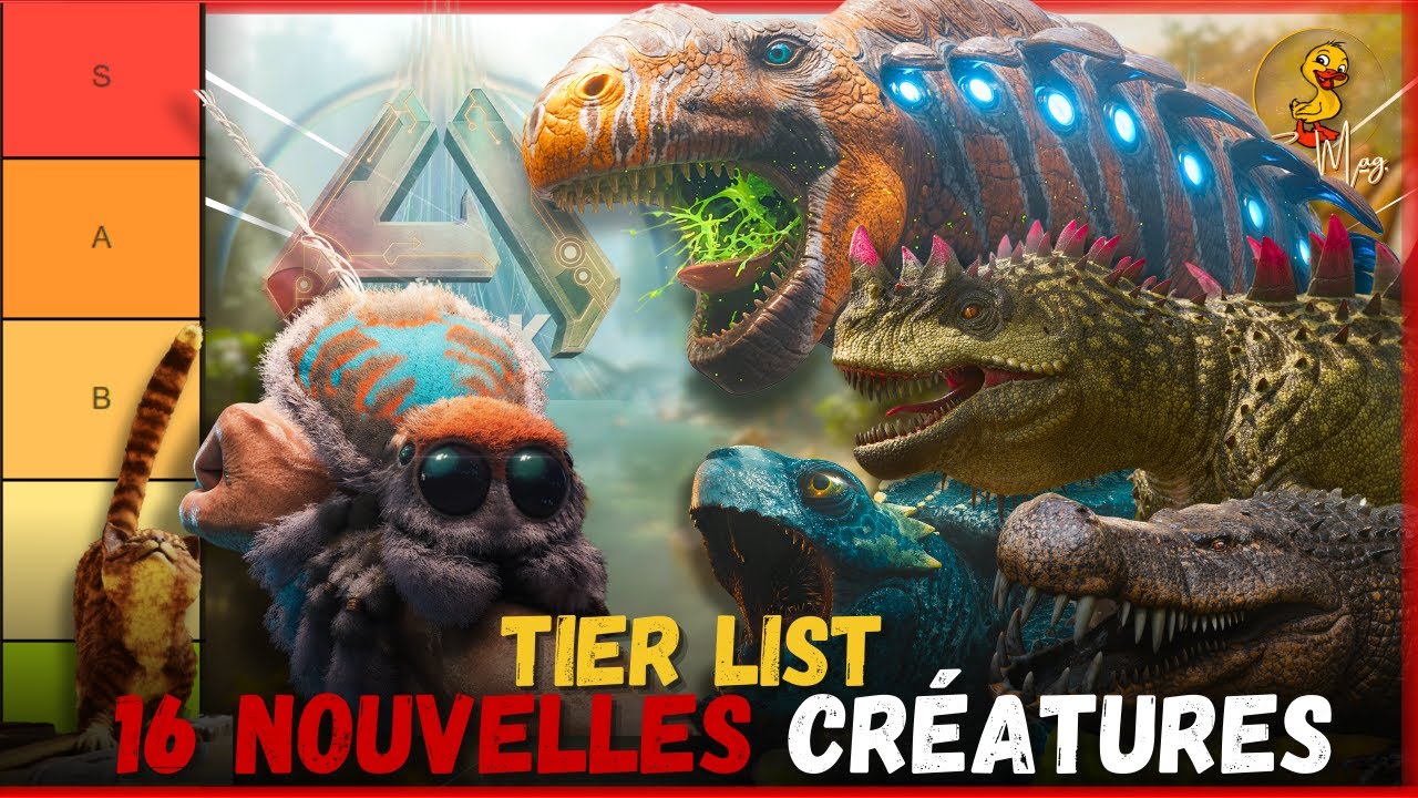 Tier List - TOP 16 des nouvelles CREATURES sur ARK Ascended.