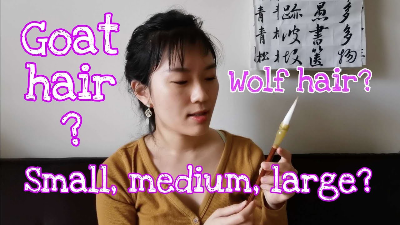 Calligraphy BRUSH BRUSH BRUSH | hair type, brush size, and character size 书法毛笔的种类和大小