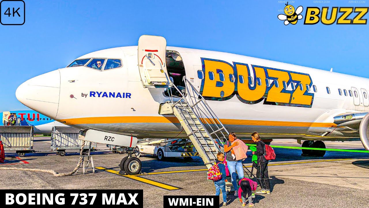 [4K] TRIP REPORT | Ryanair (BUZZ) | Boeing 737 MAX 8-200 | Warsaw Modlin 🇵🇱 to Eindhoven 🇳🇱