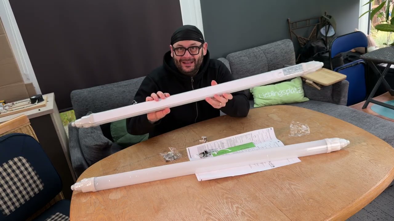 ALUSSO LIGHTING 2 Stück LED Feuchtraumleuchte 116CM, 36W 3600LM LED Röhre Unboxing und Anleitung