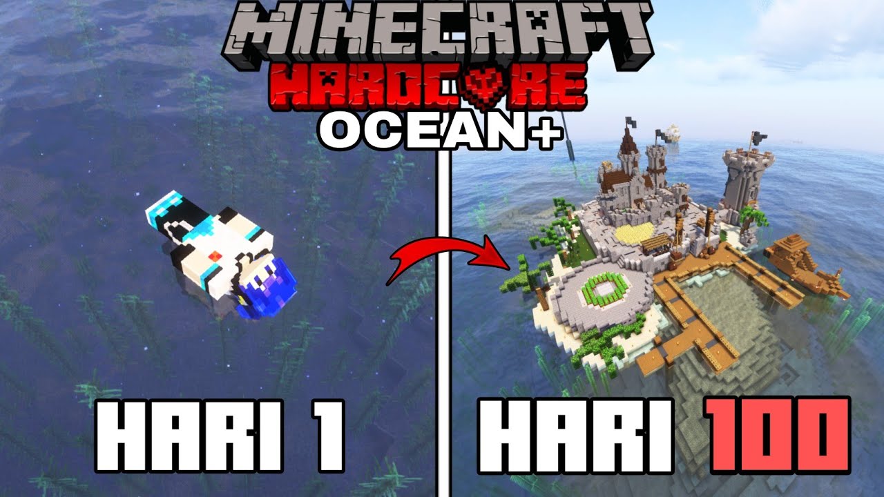 100 Hari di Minecraft Hardcore Ocean
