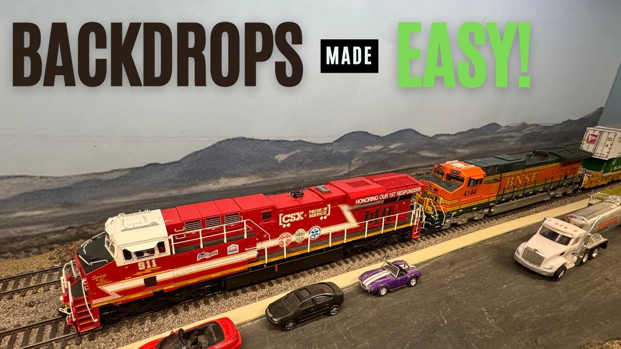 Backdrops Made Easy! | HO Scale BNSF Model Railroad |