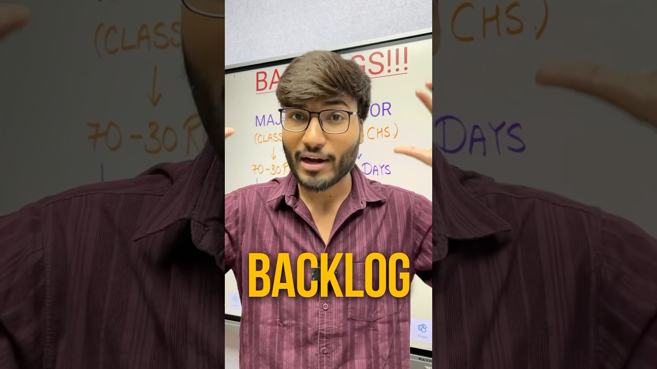 😱100% Proven Method to Cover BACKLOGS!! #jee #motivation