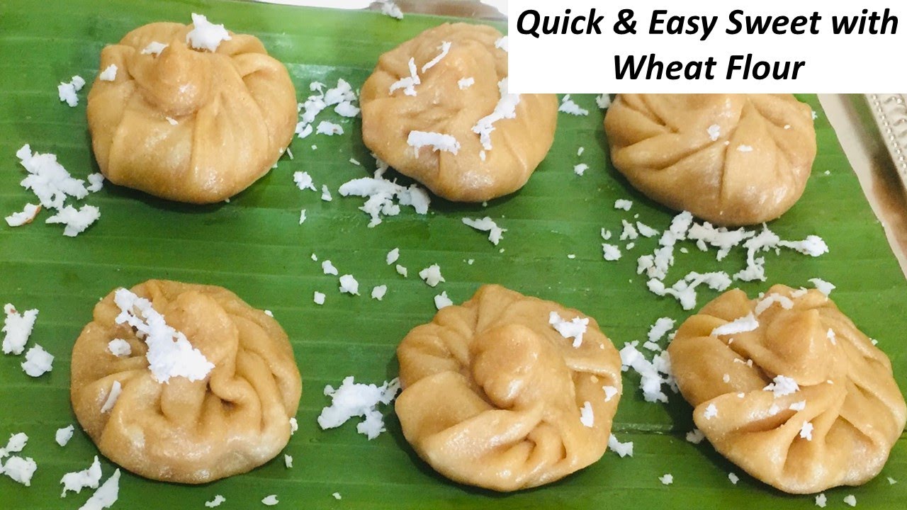 Coconut MoMos Recipe | Quick  & Easy Sweet Recipe | Healthy Wheat Flour Snack | Steamed Sweet Recipe