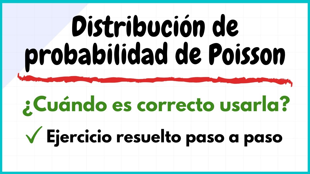 Distribución de Poisson | ¿Cúando usarla? | Ejercicio resuelto