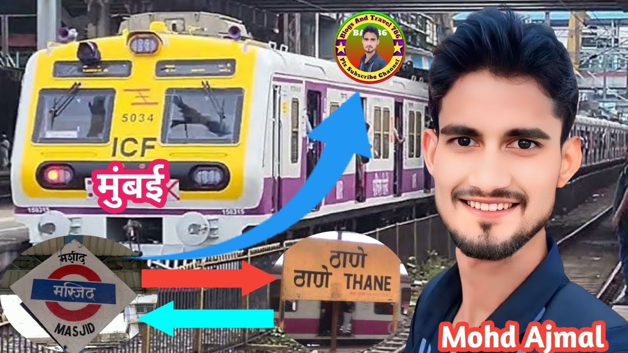 Masjid Railway Station To Thane Railway Station Mumbai | Vlog Local Train Journey 