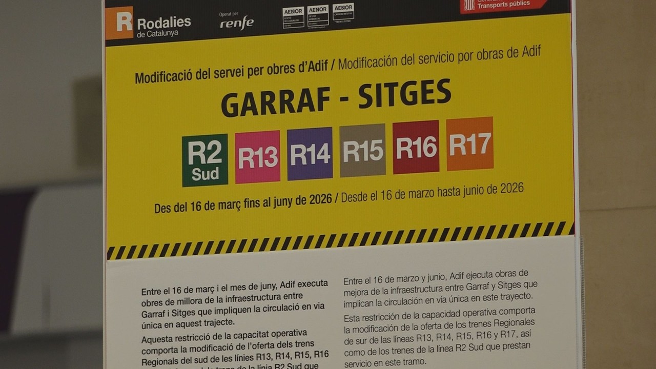 Primer dia de talls per les obres als túnels del Garraf