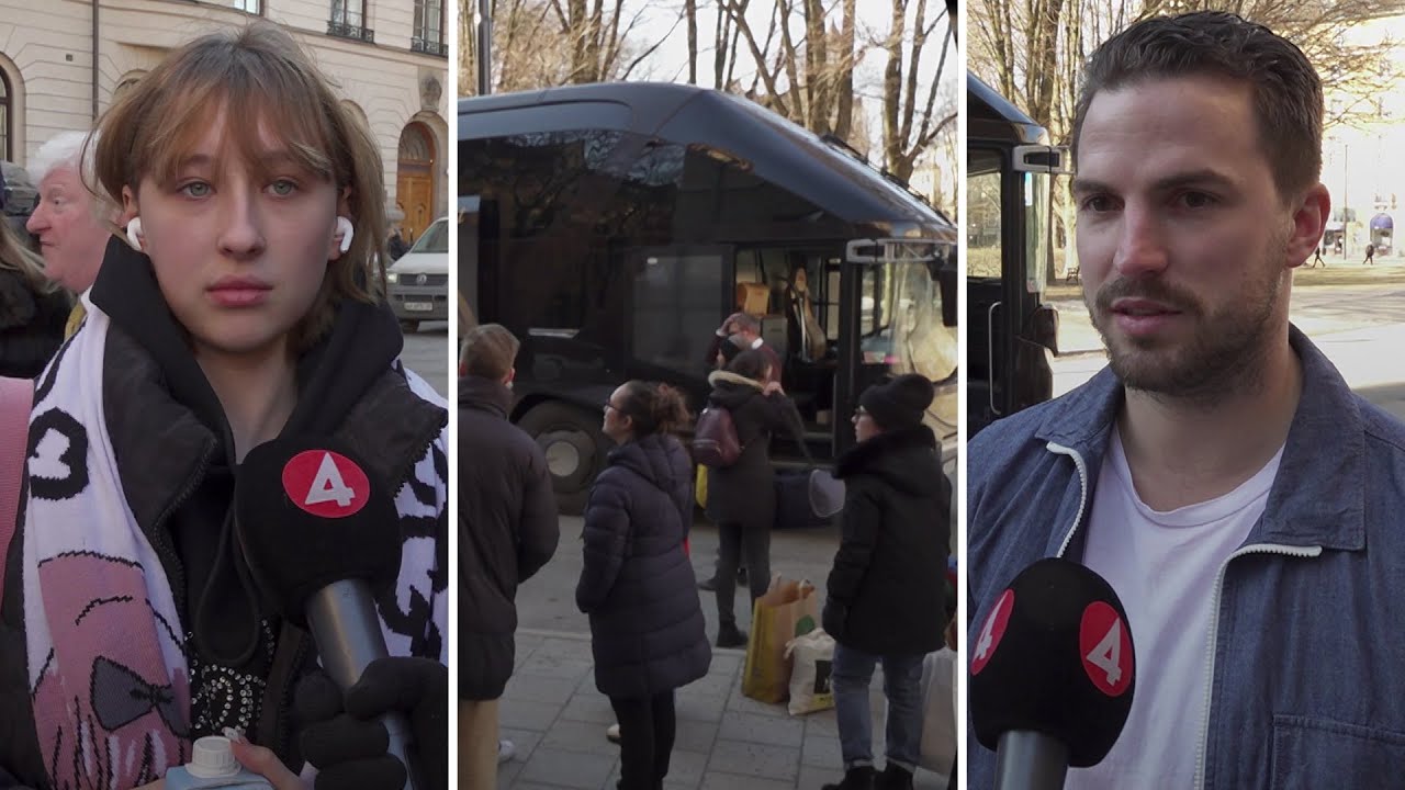 Buss med flyktingar framme i Stockholm: ”Tack för att ni hjälper os… | TV4Nyheterna | TV4 & TV4 Play