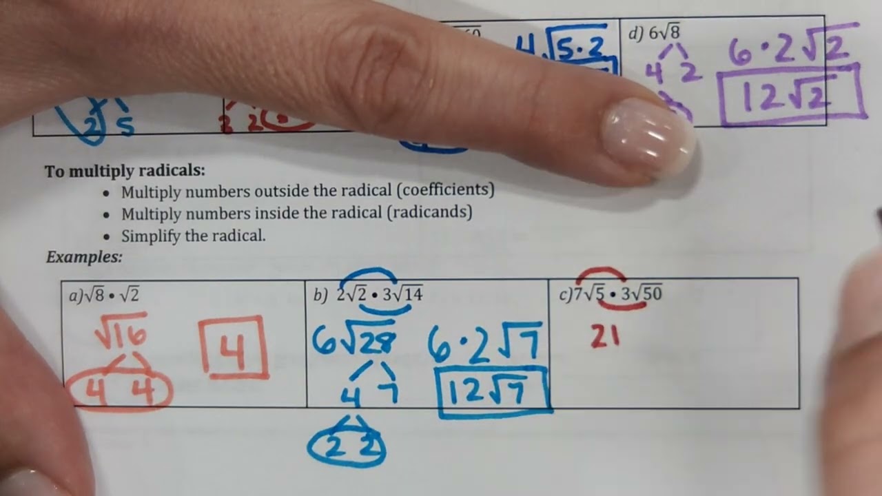 Chapter 9 Pre-lesson Part 1| Simplifying Radicals|Ch.9 Right Triangles and Trig|High School Geometry