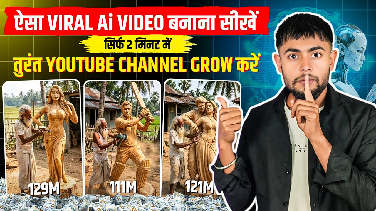 Ai Wooden Statue Making Video Kaise Banaye | How To Create Viral Al shorts | Wood Craft Ai Video