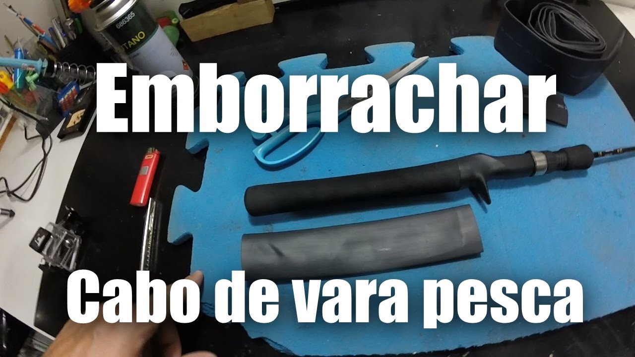 Emborrachar cabo de vara de pesca com Termo retratil